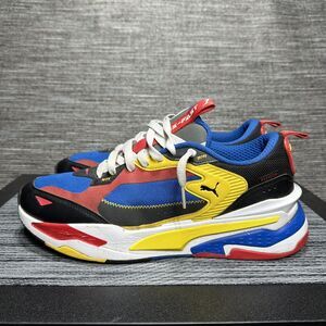 PUMA RS FAST RII SYSTEM Red Yellow Blue Black Running Shoes 385043-02 Sz 10